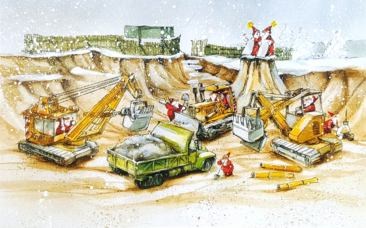 Lustige Weihnachtskarte
