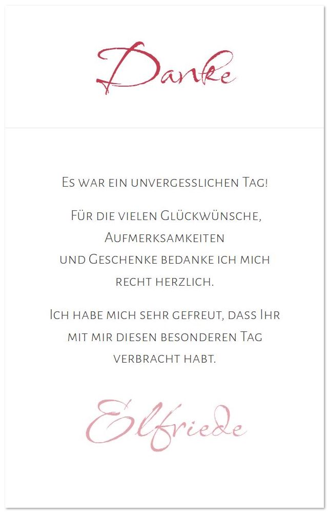 Passepartout-Karte mit eigenem Foto als Danksagungskarte in bordeauxrot, mit weißer Einsteckkarte und Kunstleder-Bändchen.