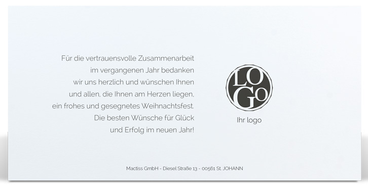 Neujahrskarte 2017 mit Kompass und Jahreszahl - Schiebekarte mit Logoausschnitt