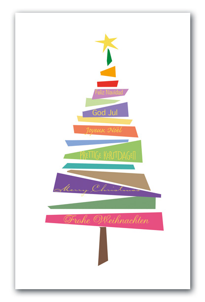 Weihnachtskarte Farbenfroh mit Spendenanteil Deutsche Kinderkrebsstiftung