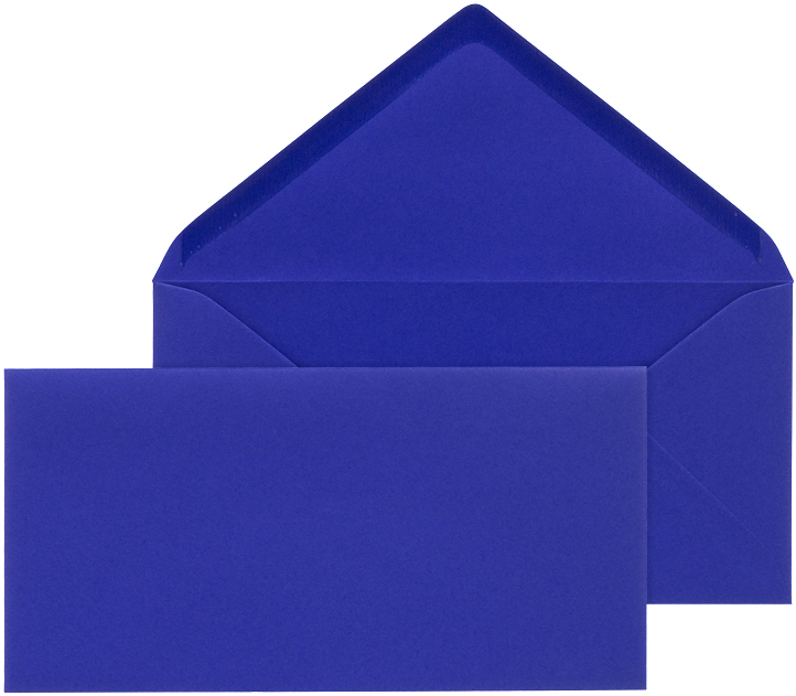 Briefumschlag 22x11 cm DIN lang dunkelblau nassklebend bm97067