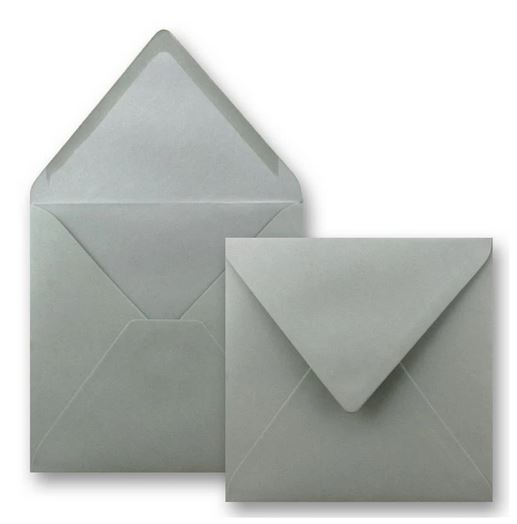 Briefumschlag 15,5 x 15,5 cm graphit, nassklebend, quadratisch ohne Fenster