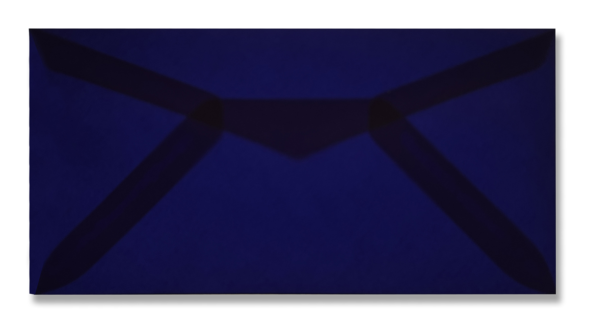 Briefumschlag DIN lang, transparent dunkelblau, nassklebend ohne Fenster