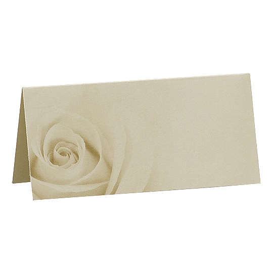 Tischkarte sepia Rosenblüte für Hochzeit, Geburtstag, Jubiläum