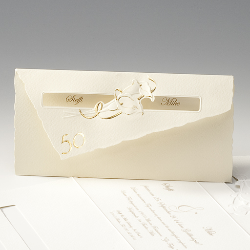 Einladungskarte Jubiläum Goldene Hochzeit Jubiläumszahl 50