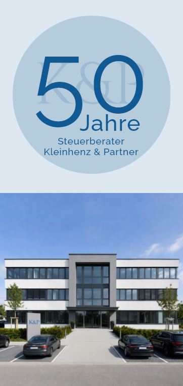 Geschäftliche Einladungskarte zum Firmenjubiläum mit eigenen Bildern und freier Textgestaltung als Einzelkarte DIN lang