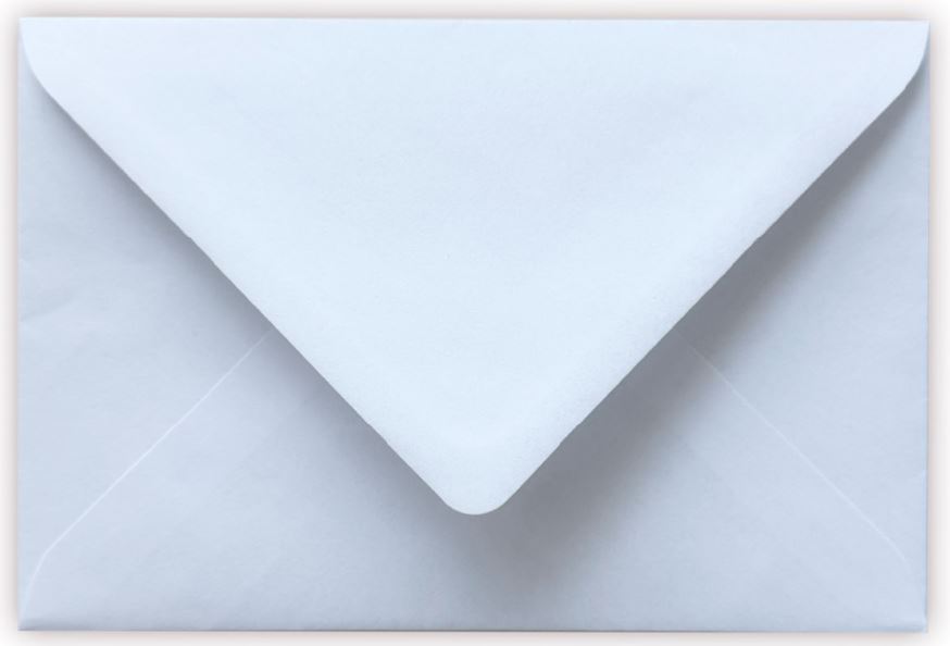 Briefumschlag 18x12 cm mit Seidenfutter, nassklebend, weiß