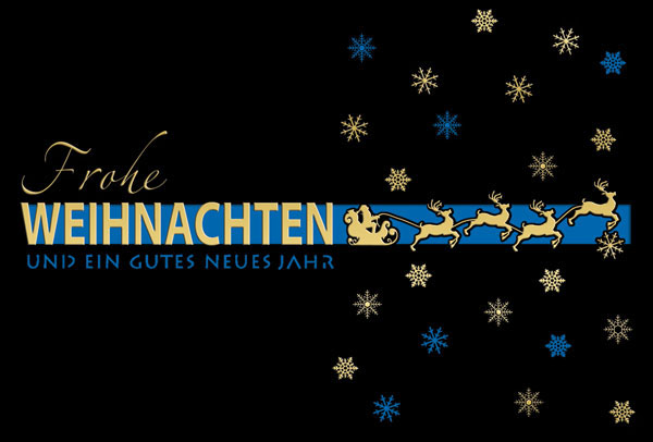 Weihnachtskarte matt schwarz mit Laserstanzung und wählbarem Einleger