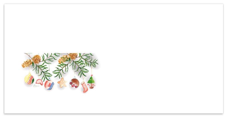 Briefumschlag ohne Fenster, haftklebend, DIN lang "Tradition" für Weihnachtsgrüße 