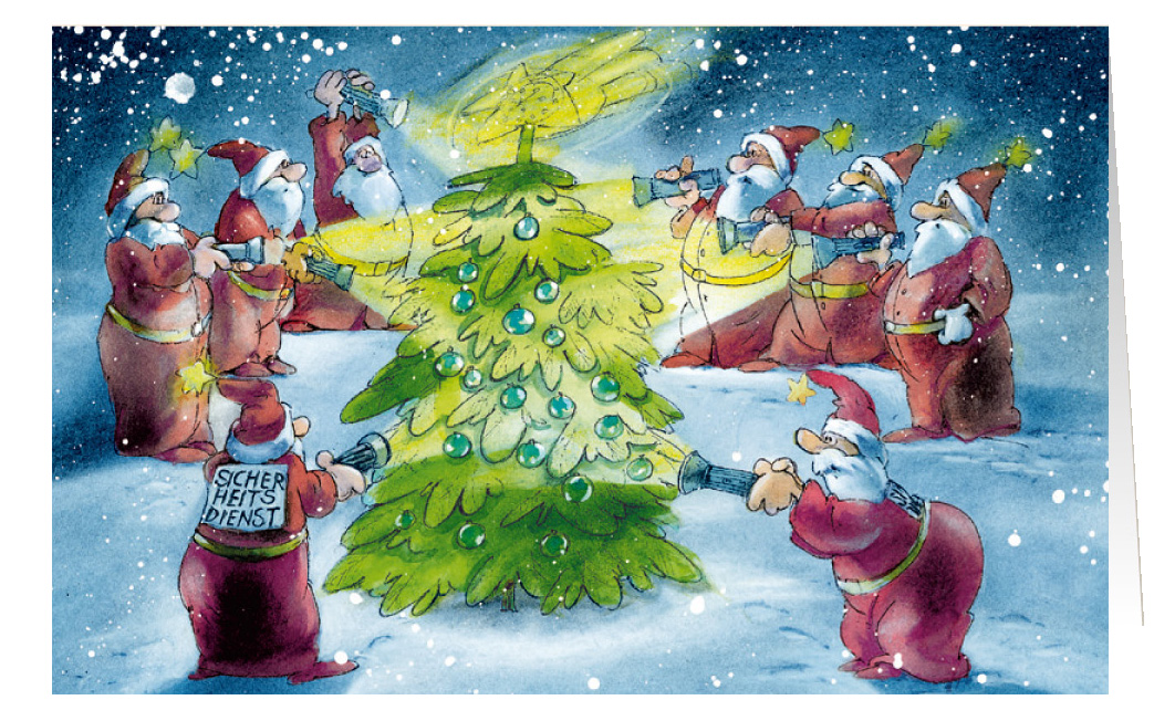 Weihnachtskarte Branchenkarte Sicherheitsdienst Security