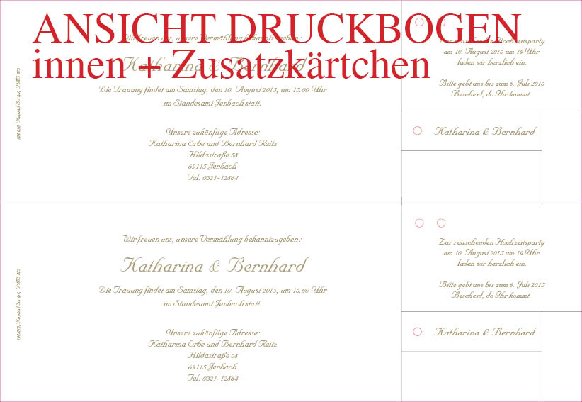 Hochzeitskarte in Sandmetallic mit Goldreliefprägung & Zeichen