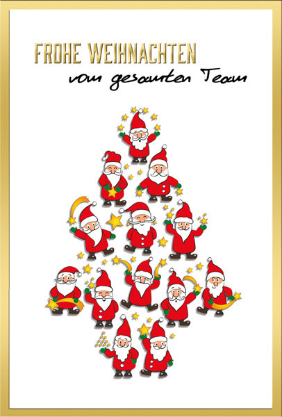 Weihnachtskarte Teamkarte Frohe Weihnachten vom gesamten Team