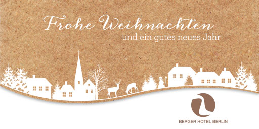 Spendenkarte Dorfsilhoutte mit gutem Zweck: German Doctors e.V.