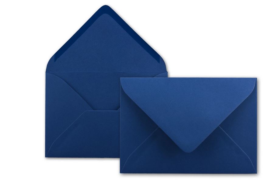 Briefumschlag DIN B6, 17,6 x 12,5 cm in nachtblau, Nassklebung