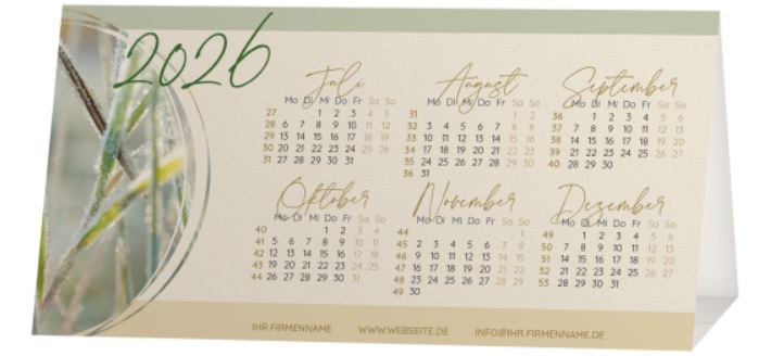 Kalender-Weihnachtskarte "Winterzauber" mit Naturbildern und Spendenanteil für: DKMS Wir besiegen Blutkrebs