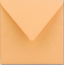 Briefumschlag 15,5 x 15,5 cm aprikose, nassklebend, quadratisch ohne Fenster