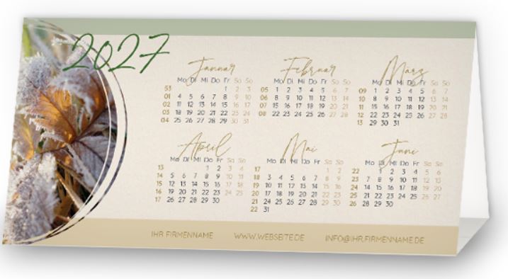 Kalender-Weihnachtskarte "Winterzauber" mit Naturbildern und Spendenanteil für: DKMS Wir besiegen Blutkrebs
