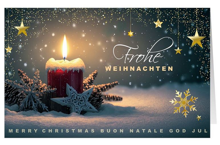 Mehrsprachige Weihnachtskarte