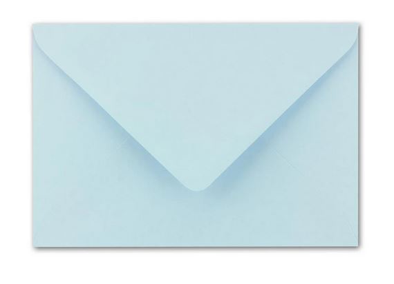Briefumschlag DIN B6, 17,6 x 12,5 cm in babyblau, Nassklebung
