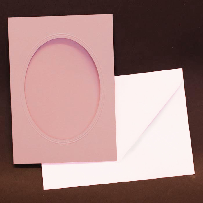5er-Pack Passepartoutkarte / Fotokarte rosa rp220732523+20523
