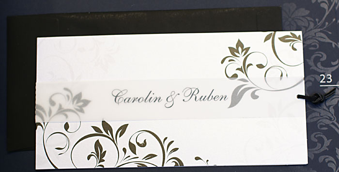 Einladungskarte ex721416 Hochzeit-Silberhochzeit-Geburtstag weiß