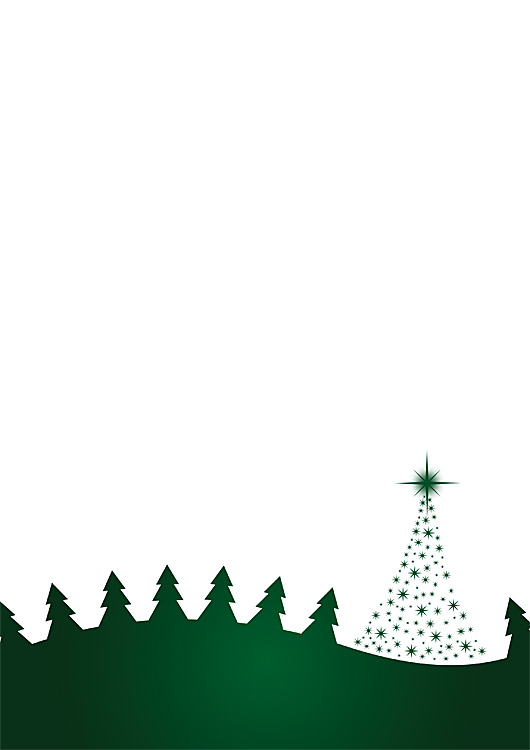 100 Weihnachtsbriefe wbl092 Weihnachtsbriefpapier grün/weiß