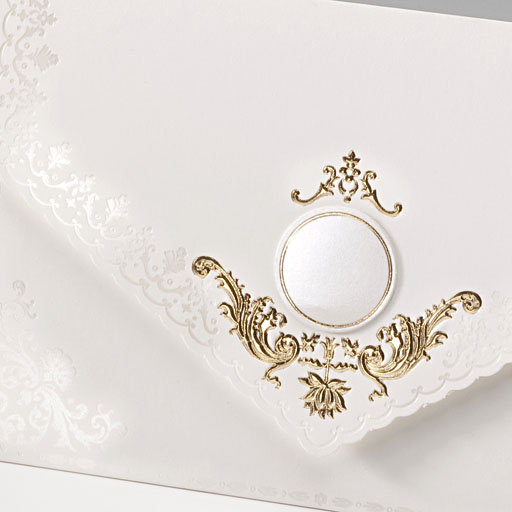 Einladungskarte mit Jubiläumszahlen 40, 50, 60, 75 und Ornament