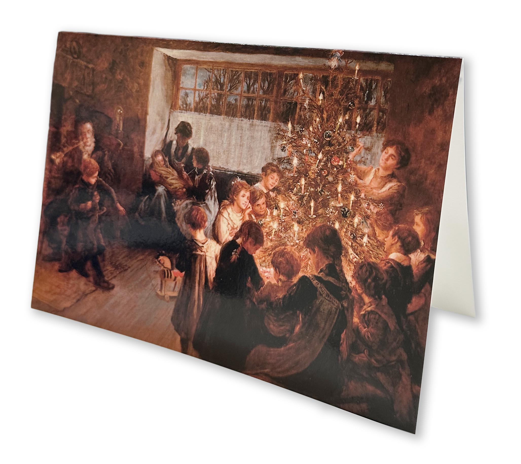 Kunst-Weihnachtskarte "Der Weihnachtsbaum" von Albert Chevalier Taylor (1862 - 1925).