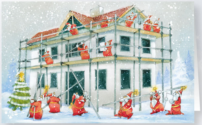 Weihnachtskarte Branchenkarte Gerüstbau raw11969