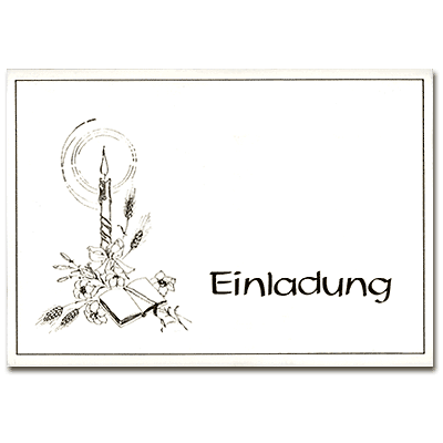 Karte mit Kerze Konfirmation-Kommunion E3350 Goldfolienprägung