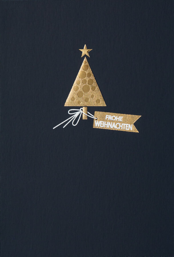 Weihnachtskarte nachtblau als Spendenkarte der Deutschen Alzheimer Gesellschaft e.V.