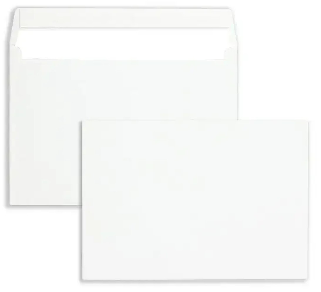 Briefumschlag DIN C5 162x229 mm, weiß, selbstklebend mit Haftklebung