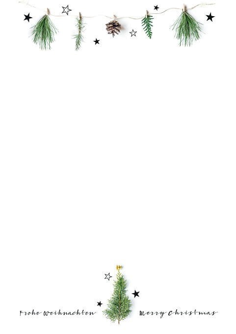 Weisses Weihnachtsbriefpapier Beste Wunsche Mit Zweigen Und Zapfen Weihnachten Weihnachtsbriefpapier Motivbriefbogen Weihnachts Briefpapier Din Alle Karten De