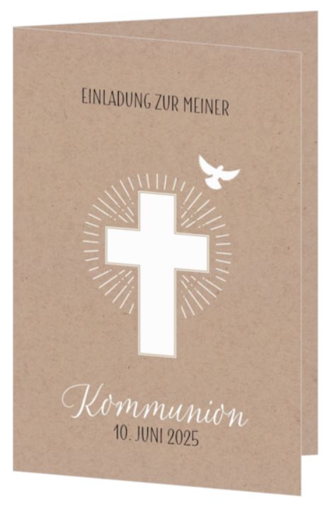 Einladungskarten Kommunion Mädchen mit Foto